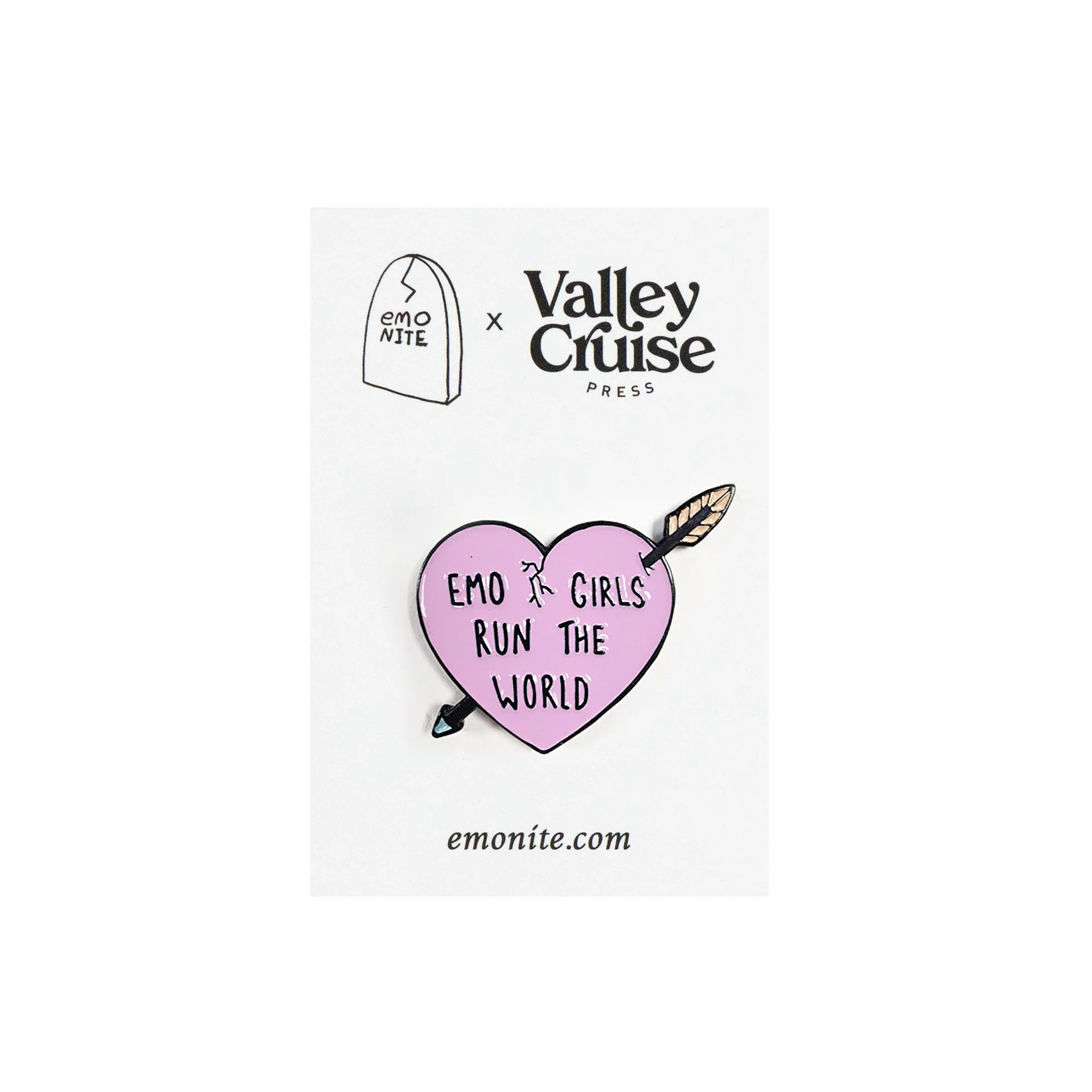 Emo Girls Run The World Pin (Pink)