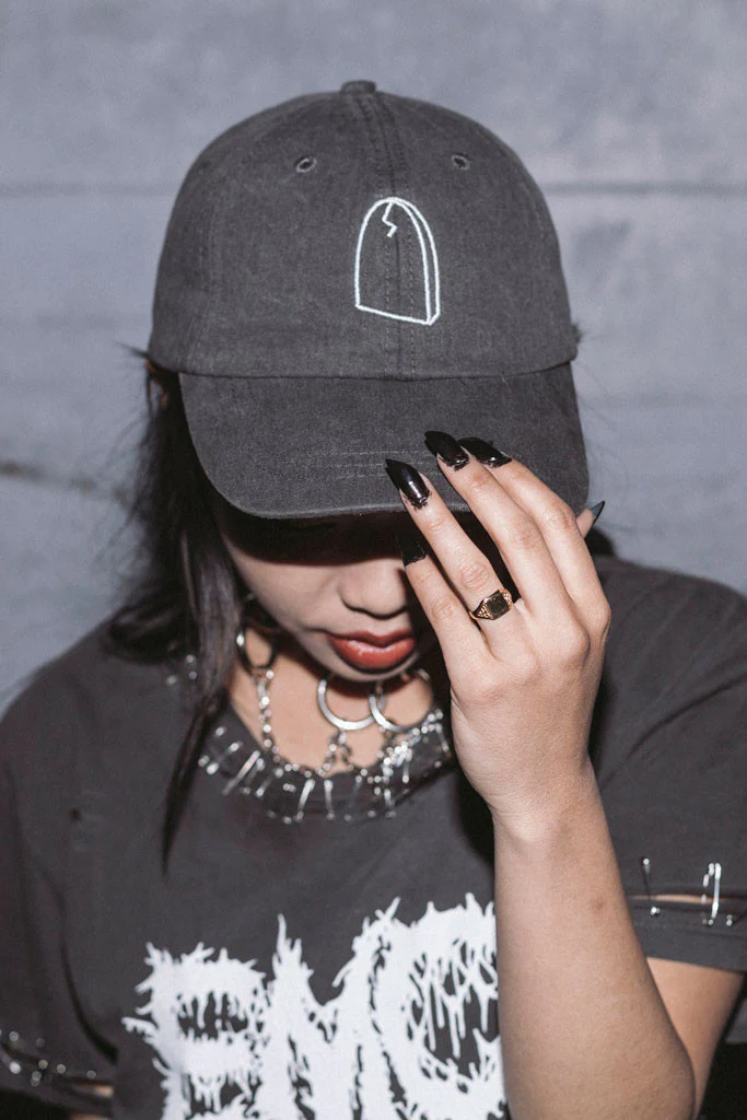 Graveboy Dad Hat - Washed Black - Image 3