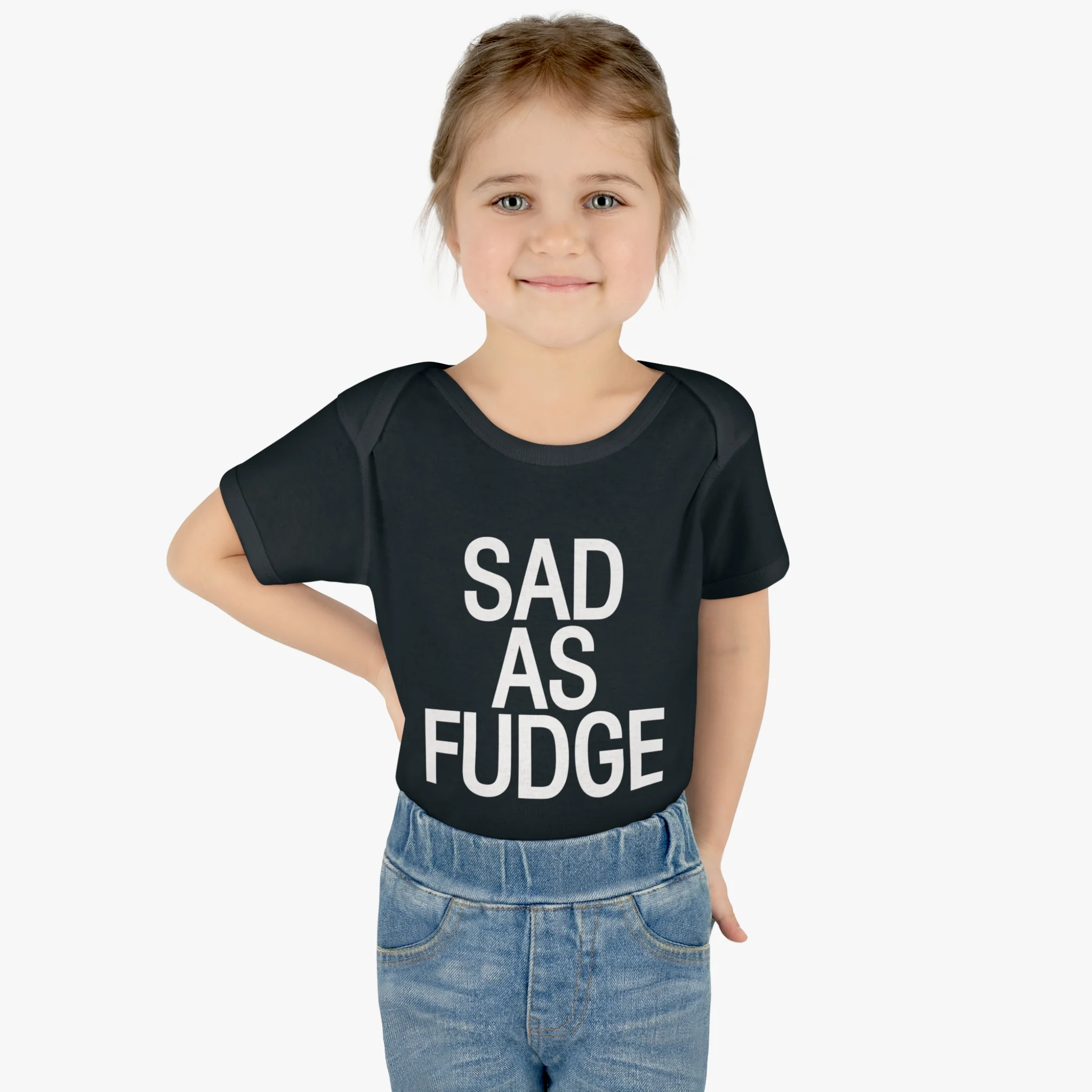 SAD AS FUDGE Baby Onesie - Image 4